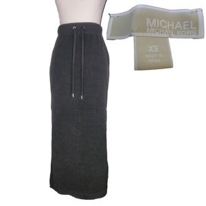 Michael Kors Black Long Skirt Side Slits Size XS